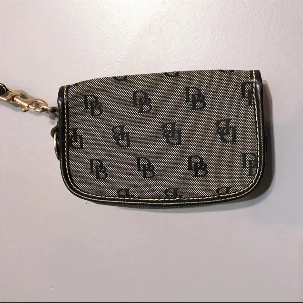 Dooney & Bourke Monogrammed Flap Snap Wristlet
